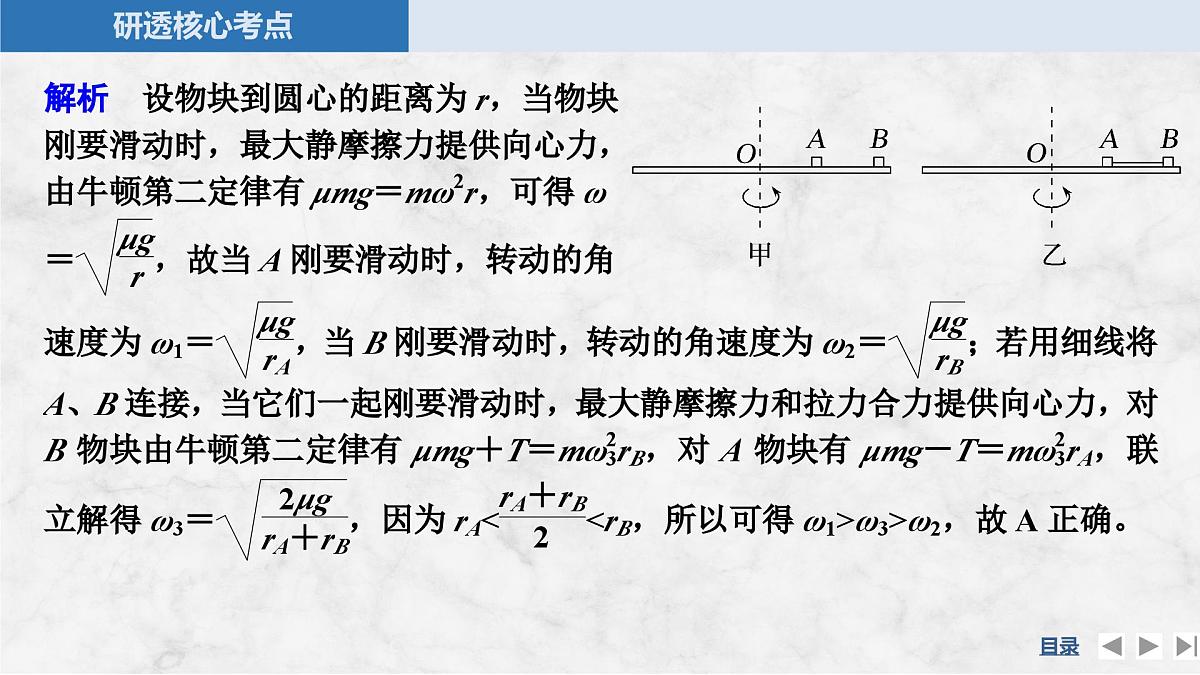 2025届高三物理一轮复习精品课件第四章曲线运动万有引力与宇宙航行专题强化七圆周运动的临界问题第8页