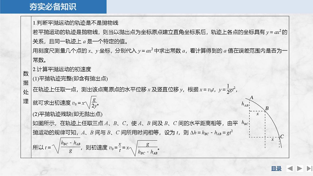 2025届高三物理一轮复习精品课件第四章曲线运动万有引力与宇宙航行实验五探究平抛运动的特点第5页