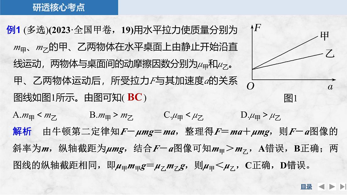 2025届高三物理一轮复习精品课件第三章牛顿运动定律专题强化四牛顿运动定律——动力学图像、连接体及临界极值问题第6页