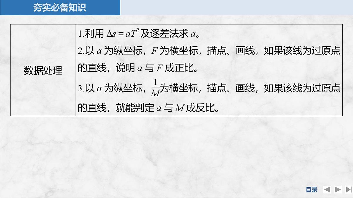 2025届高三物理一轮复习精品课件第三章牛顿运动定律实验四探究加速度与物体受力、物体质量的关系第6页