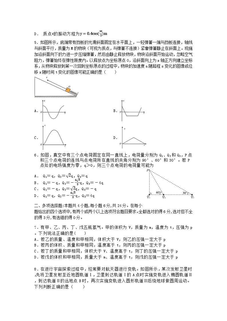 河南省驻马店市重点高中联考2025届高三下学期3月月考试题 物理 含答案第2页
