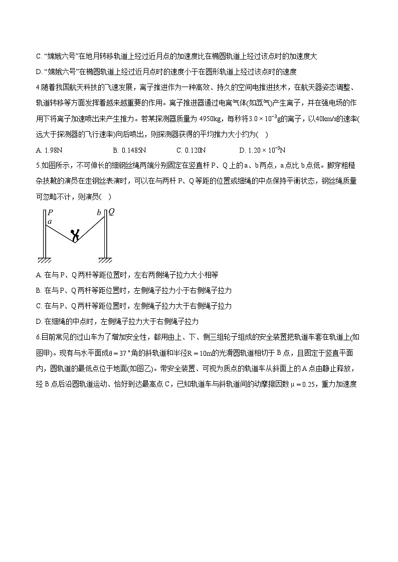 河南省部分示范性高中2024-2025学年高三下学期3月联考 物理试卷（含解析）第2页