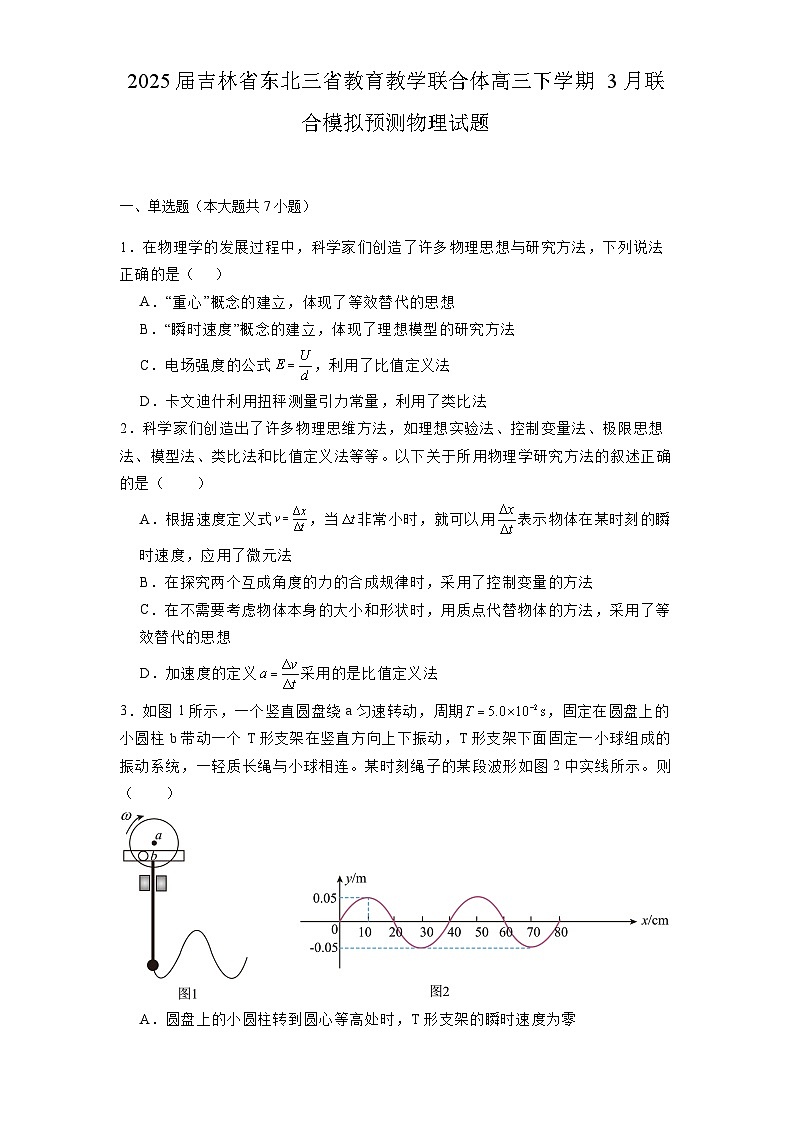 吉林省东北三省教育教学联合体2025届高三下学期3月联合模拟预测 物理试题（含解析）第1页