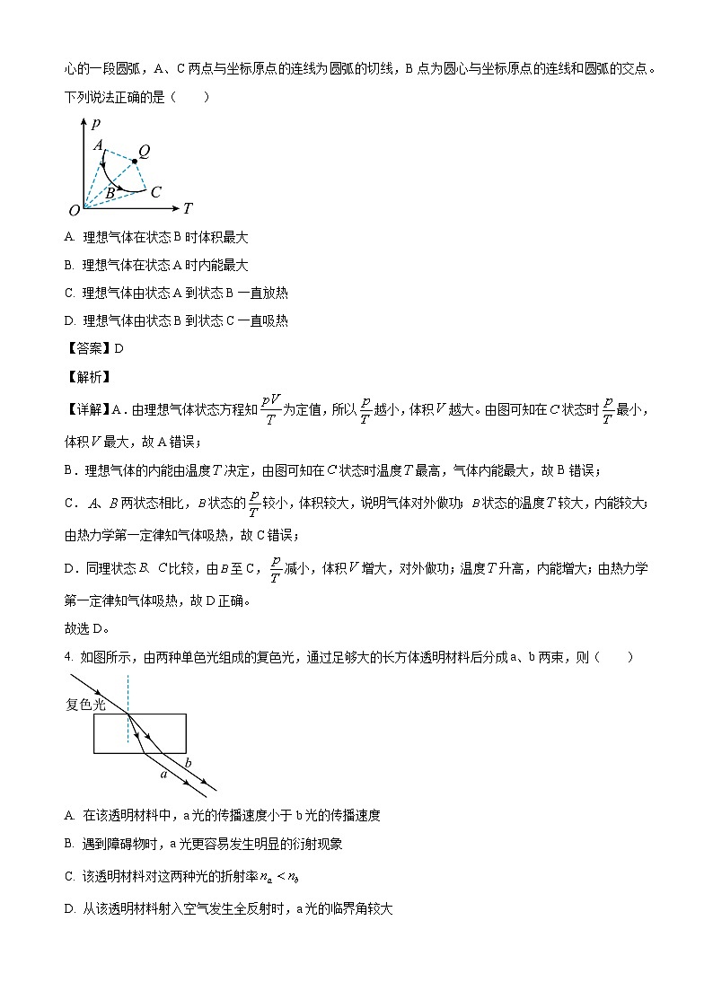 四川省荣县中学校2024-2025学年高三下学期2月物理试题（含解析）第3页