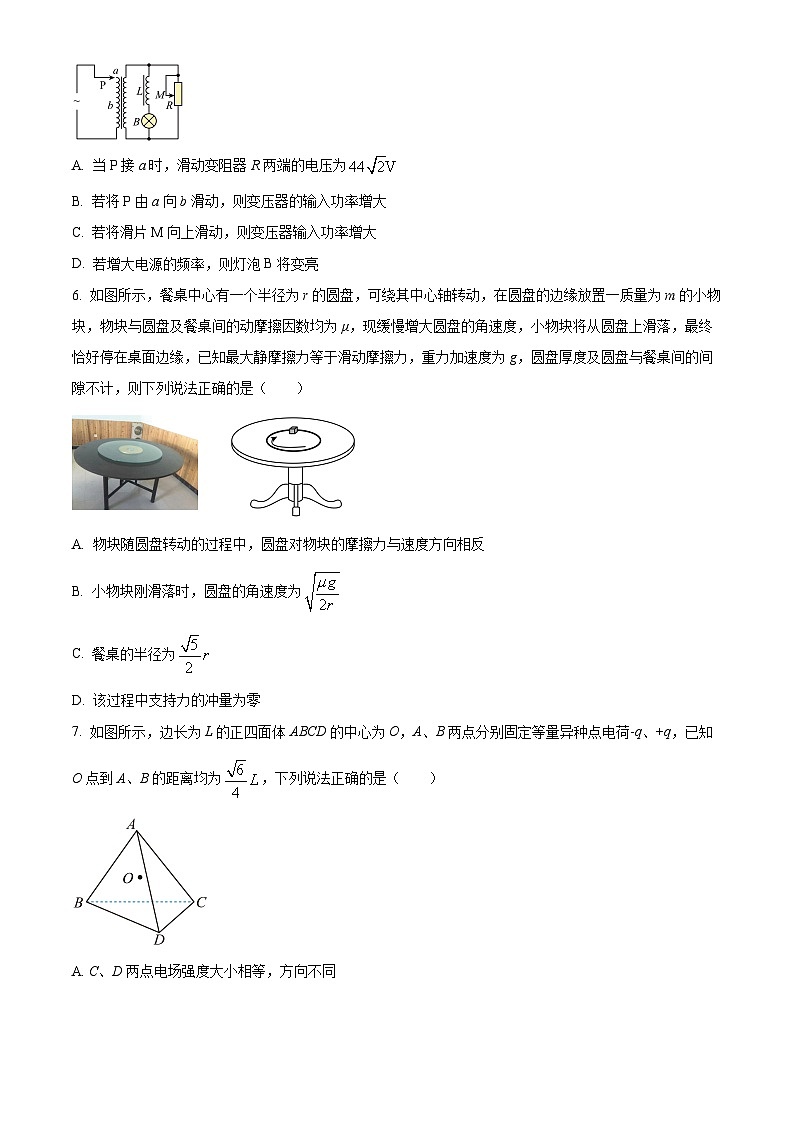 2025届重庆市名校联盟高三下学期3月考第一次联合考试物理试题（原卷版+解析版）第3页