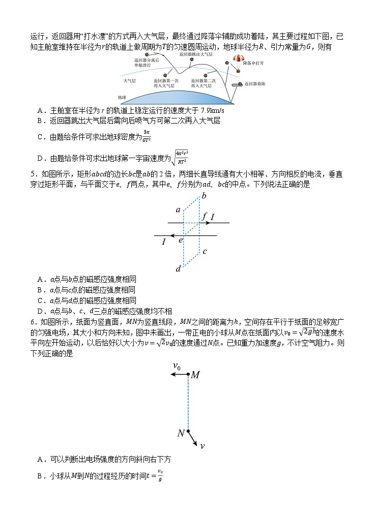 湖北省武汉市华中师范大学第一附属中学2024-2025学年高三下学期3月月考物理试题（含答案）第2页