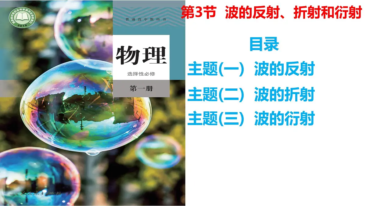 物理人教版（2019）选择性必修第一册3.3波的反射、折射和衍射课件第2页