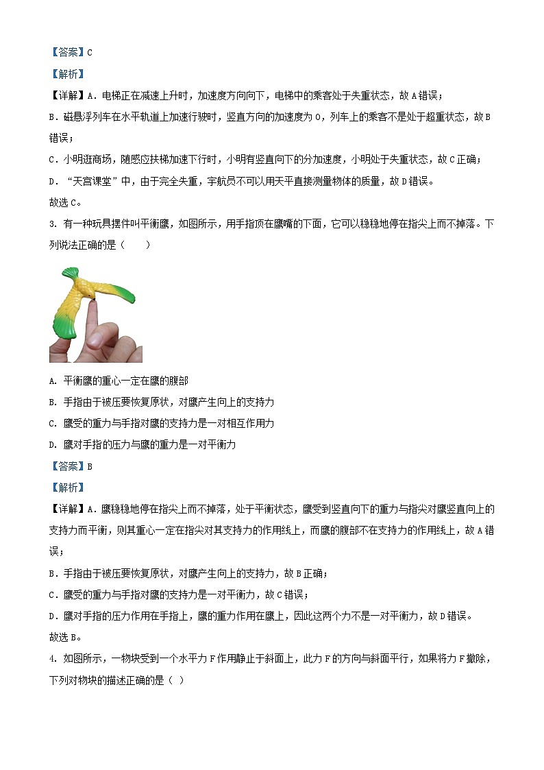 湖南省邵阳市2023_2024学年高一物理上学期1月期末联考试题含解析第2页