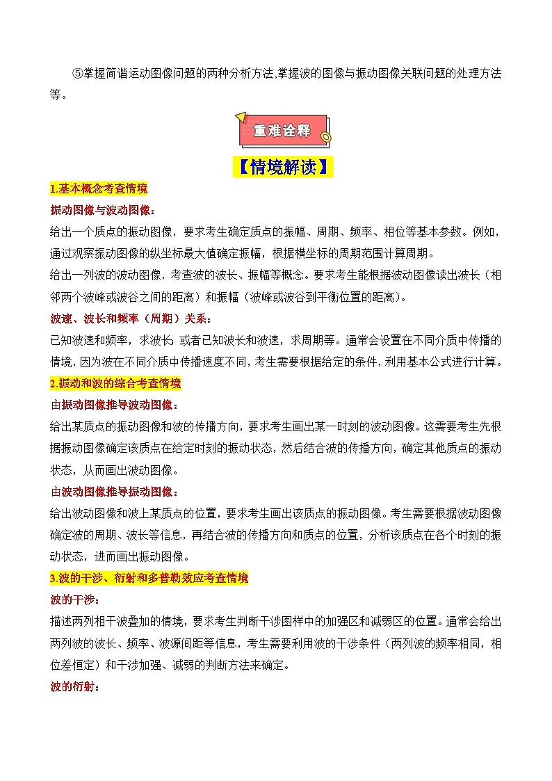 重难点14 机械振动和机械波（原卷版）2025 第2页