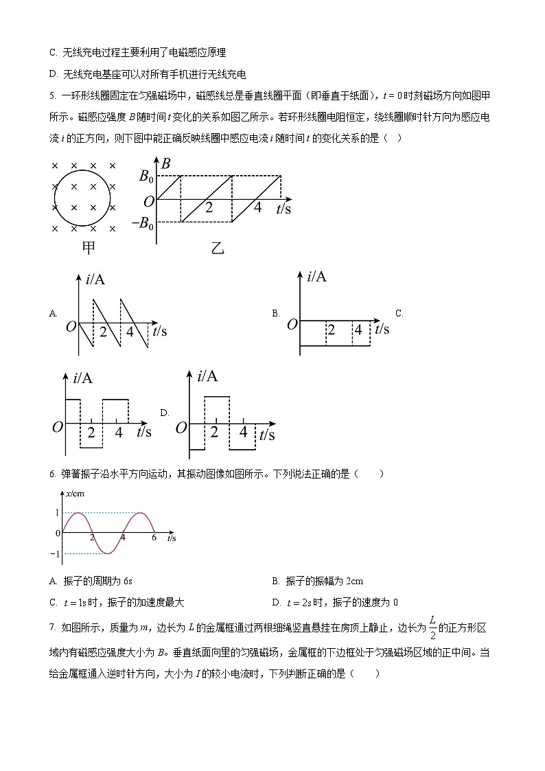 吉林省长春市长春外国语学校2024-2025学年高二下学期开学物理试题（原卷版+解析版）第3页