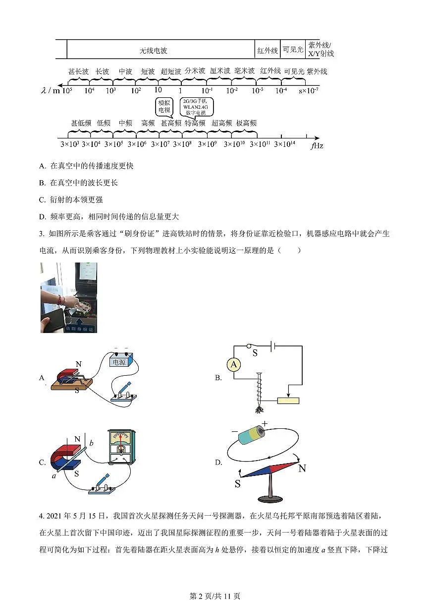 2024届河南省TOP二十名校高三上学期调研考试（七）（12月）-物理试题（含答案）第2页
