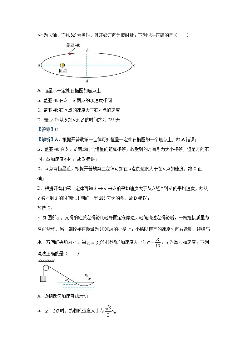 湖南省湘一名校联盟2024-2025学年高一下学期3月联考物理试题（解析版）第2页