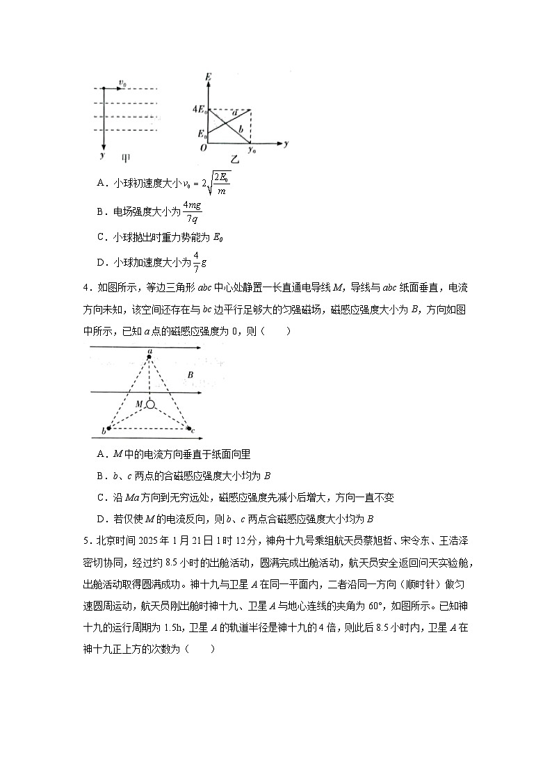 2025届湖南省郴州市高三下学期第三次教学质量监测物理试卷（无答案）第2页