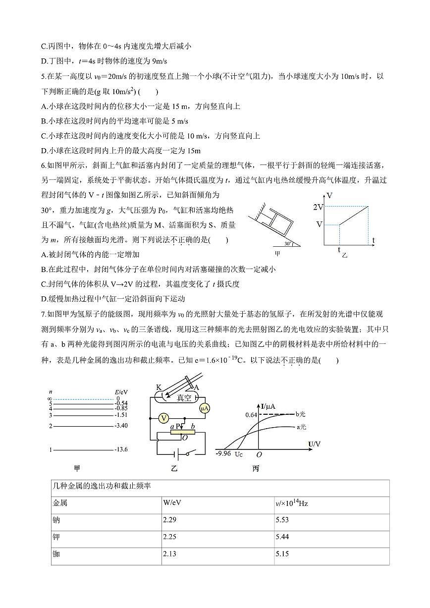2024届黑龙江哈师大附中高二下学期（期末考）物理试题（含答案）第2页