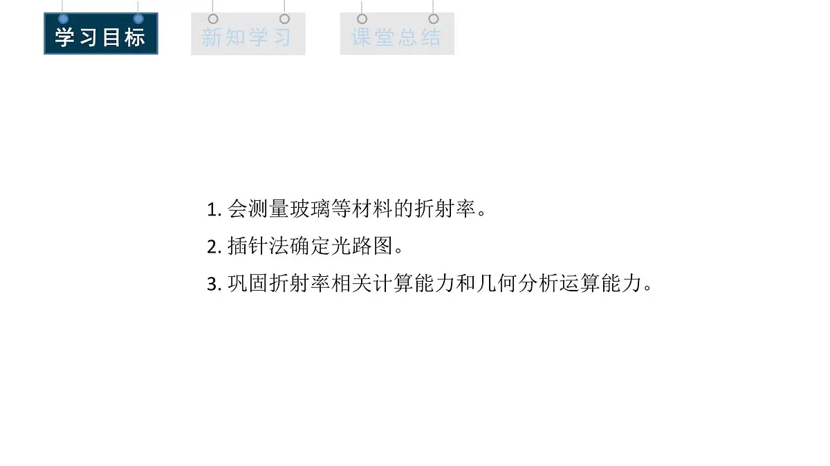4.1 课时2 实验：测量玻璃的折射率 课件 高二物理人教版（2019）选择性必修1第3页
