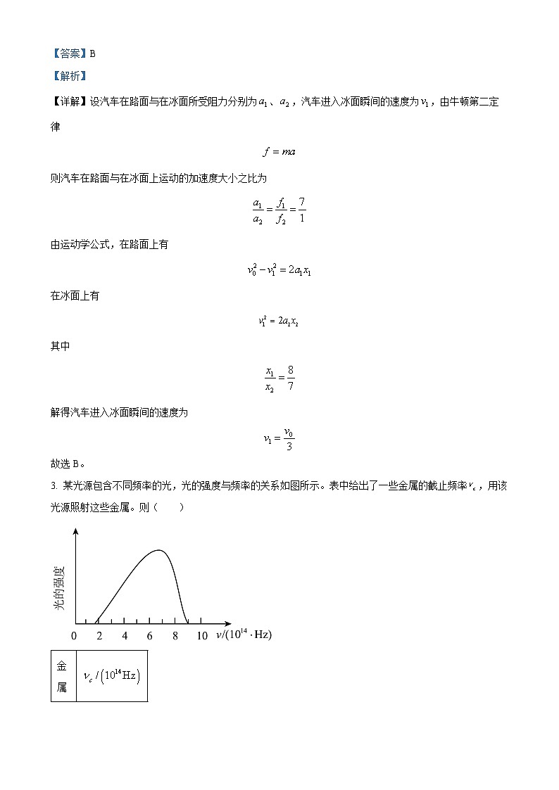 【九省联考】2024年1月普通高等学校招生考试适应性测试物理试题（河南版） 含解析第2页
