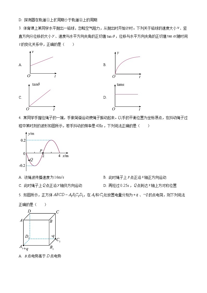 2025届广东省珠海市等三地高三上学期一模物理试题  Word版无答案第2页