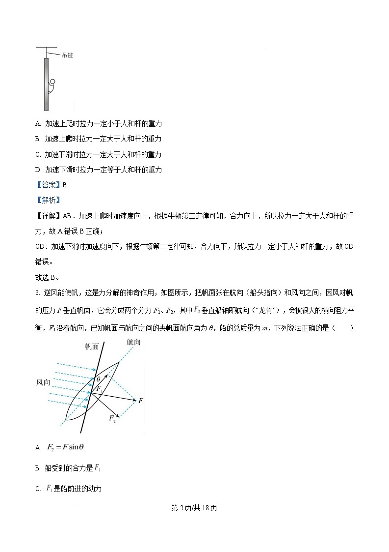 辽宁省葫芦岛市2025届高三下学期一模考试物理试卷 含解析第2页