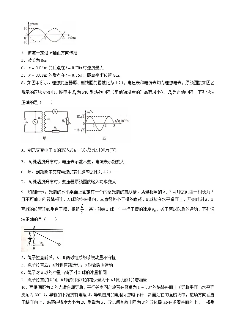 山西省长治市2023_2024学年高二物理下学期3月月考试题含解析第3页