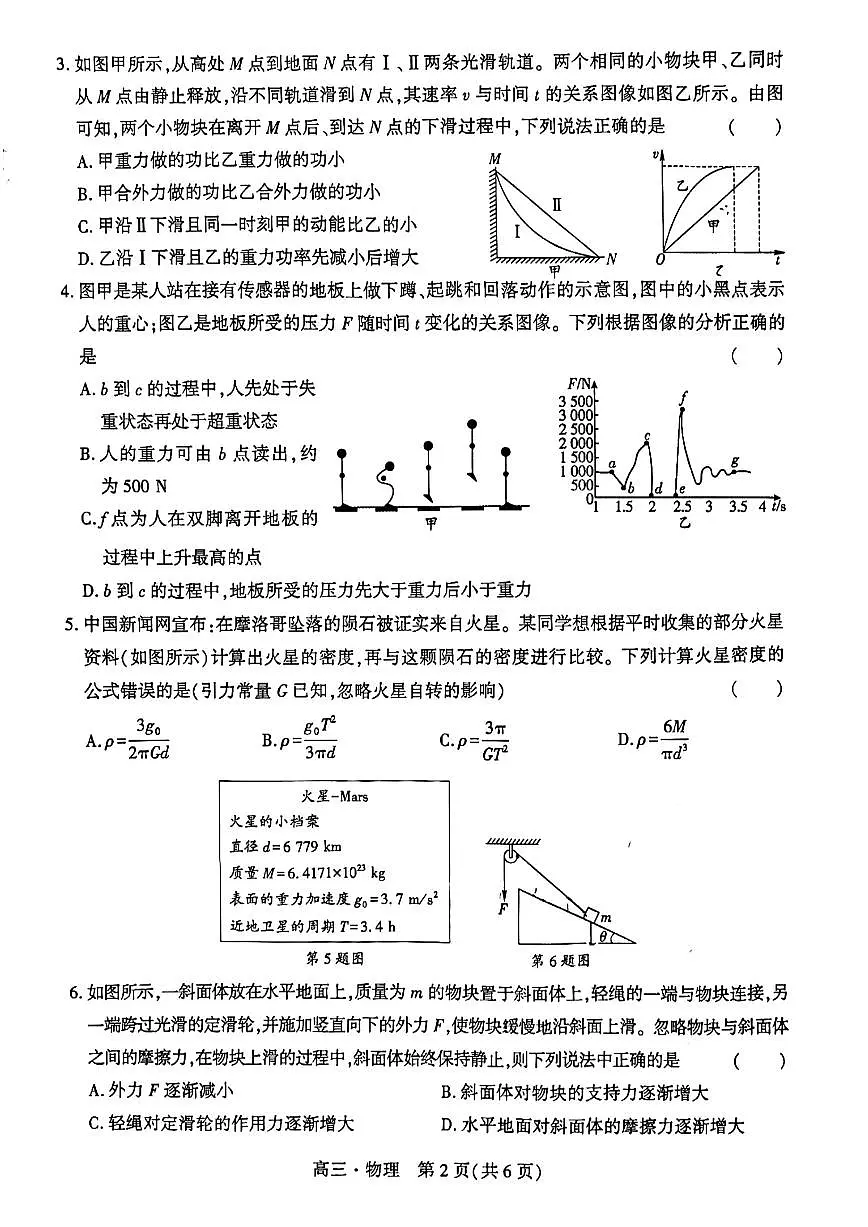 2024届辽宁省沈阳市重点高中联合体高三上学期期中检测（11月）-物理试题（含答案）第2页
