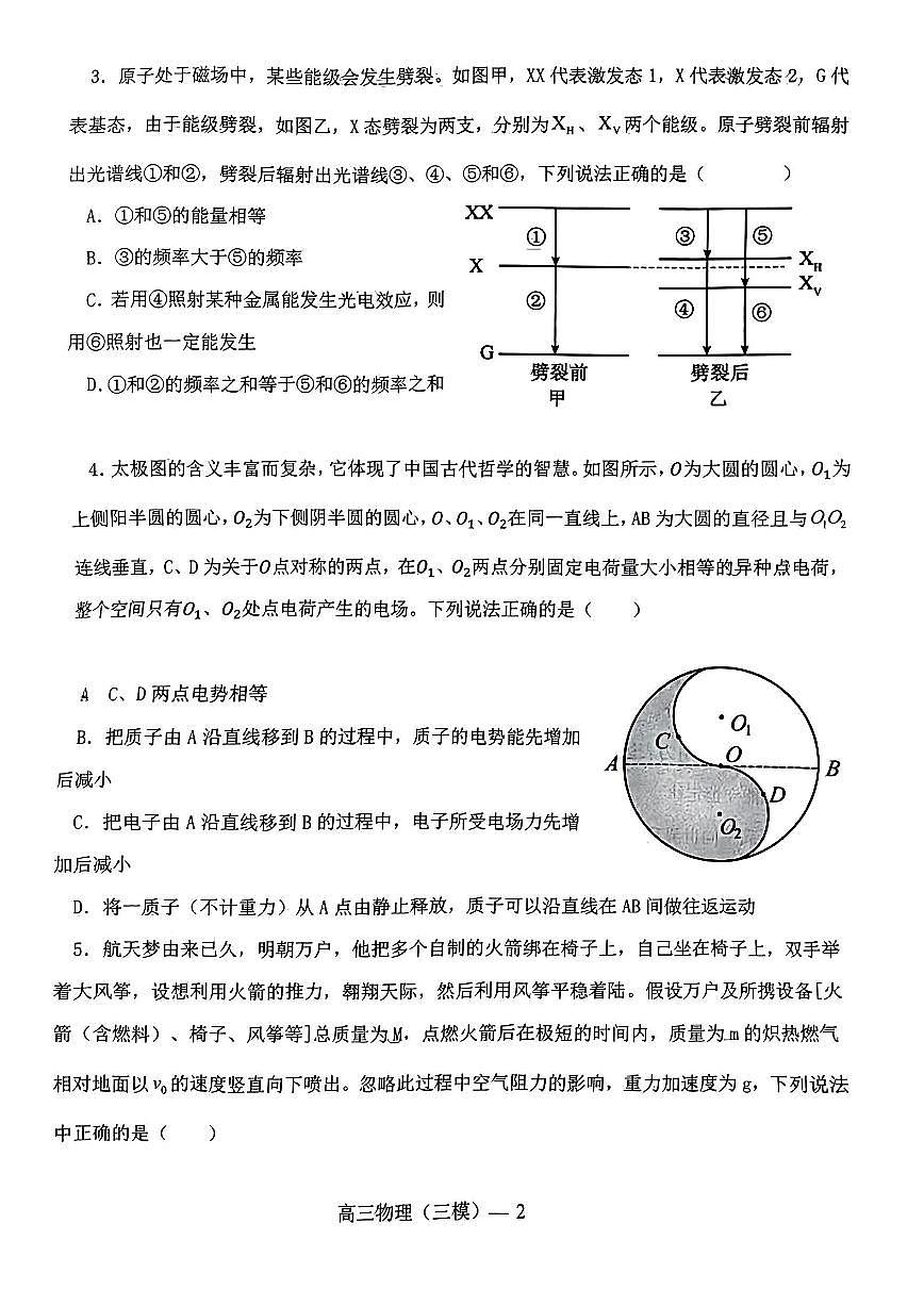 2024届辽宁协作校高三下学期三模-物理试卷（含答案）第2页