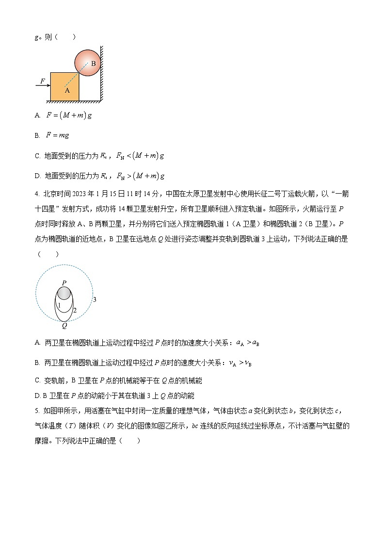 精品解析：2023届河北省保定市高三下学期第一次模拟考试物理试题（原卷版）第2页