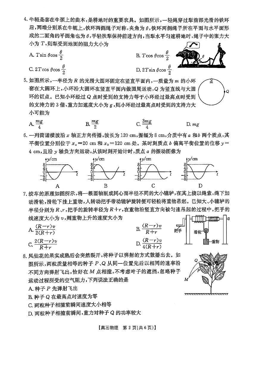 辽宁省普通高中2025届高三下学期三模物理试题第2页