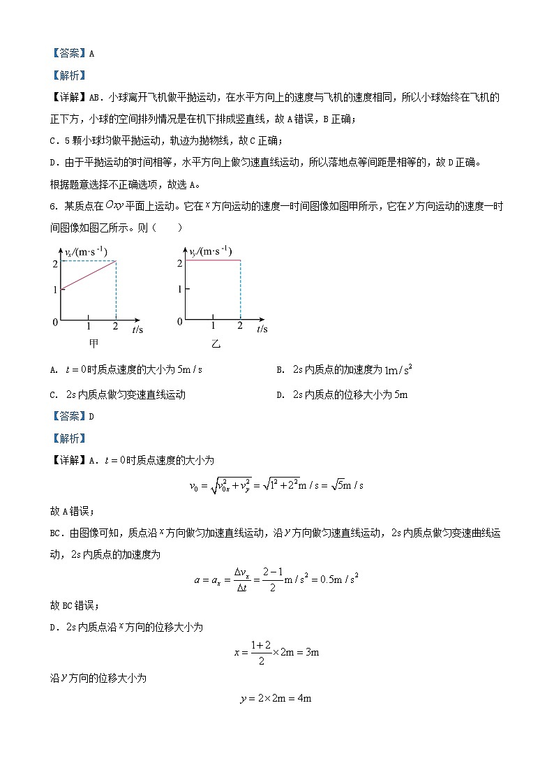 四川省隆昌市2023_2024学年高一物理下学期开学考试试题含解析第3页