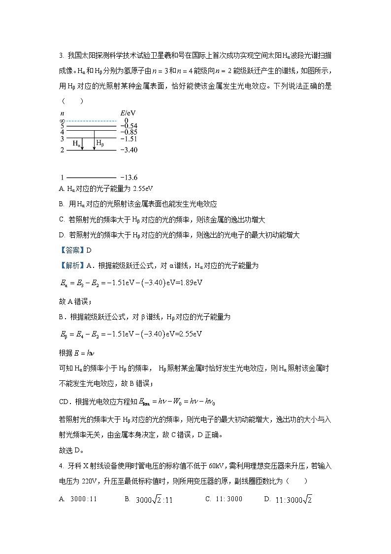 2025届辽宁省辽阳市高三下学期第一次高考模拟考试物理试卷（解析版）第3页