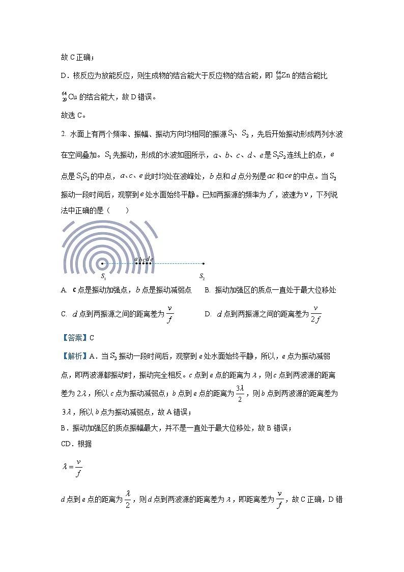 2025届湖南省普通高中名校高三下学期第一次高考模拟考试物理试卷（解析版）第2页