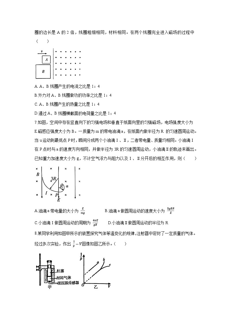 2025届江西省九江市高三下学期第二次高考模拟统一考试（二模）物理试卷第3页