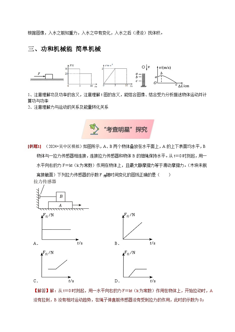 2025年高考物理第二轮专项复习（全国通用）图像题02受力分析相关图像分析（教师版）第2页