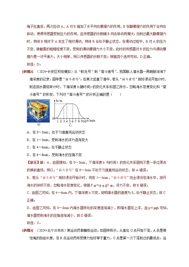 2025年高考物理第二轮专项复习（全国通用）图像题02受力分析相关图像分析（教师版）第3页