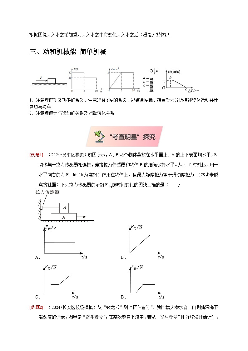 2025年高考物理第二轮专项复习（全国通用）图像题02受力分析相关图像分析（学生版）第2页