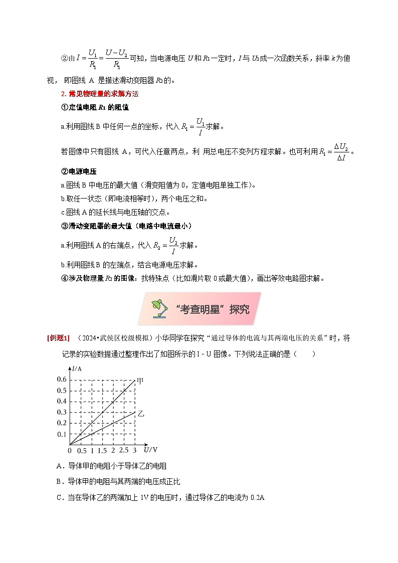 2025年高考物理第二轮专项复习（全国通用）图像题03欧姆定律（学生版）第3页