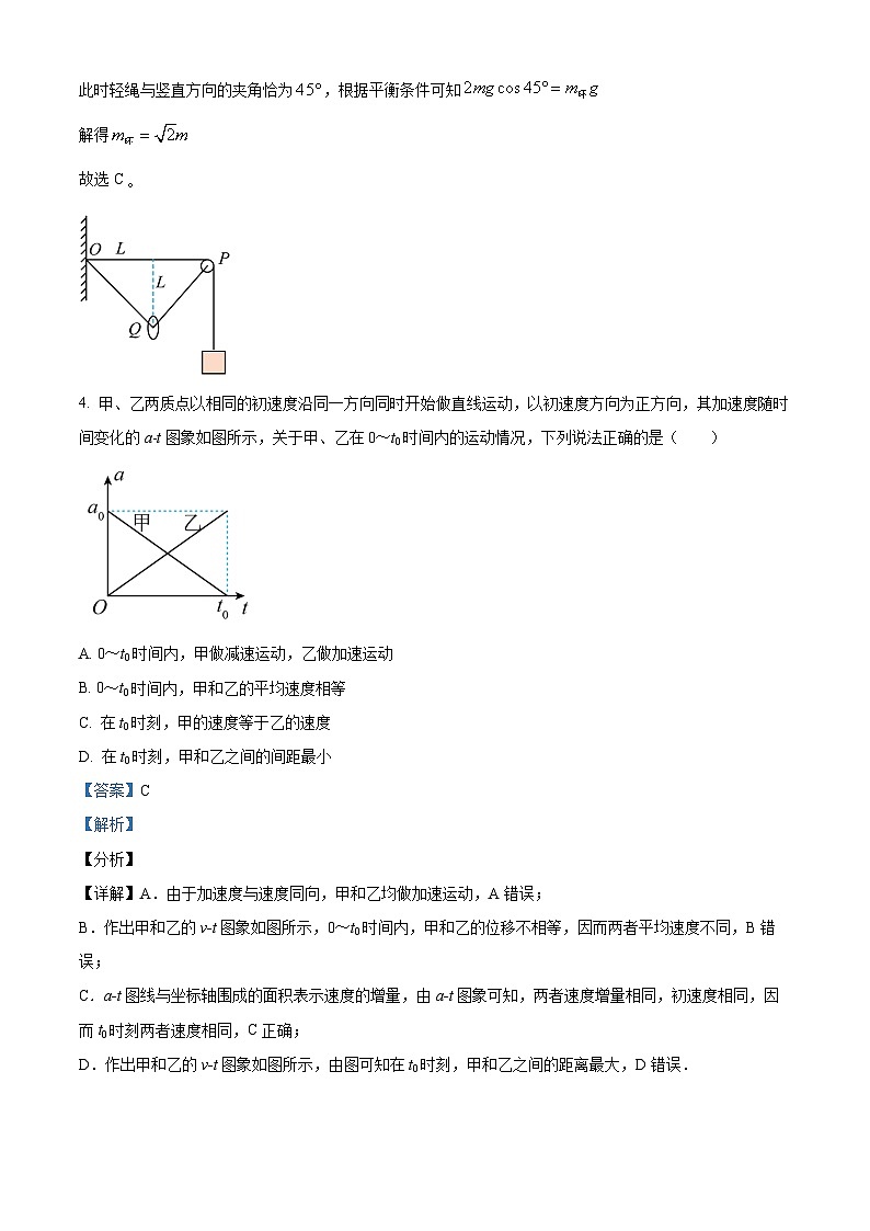 2025届山西省临汾市高三上学期考前适应性训练考试(一)物理试题 （解析版）第3页