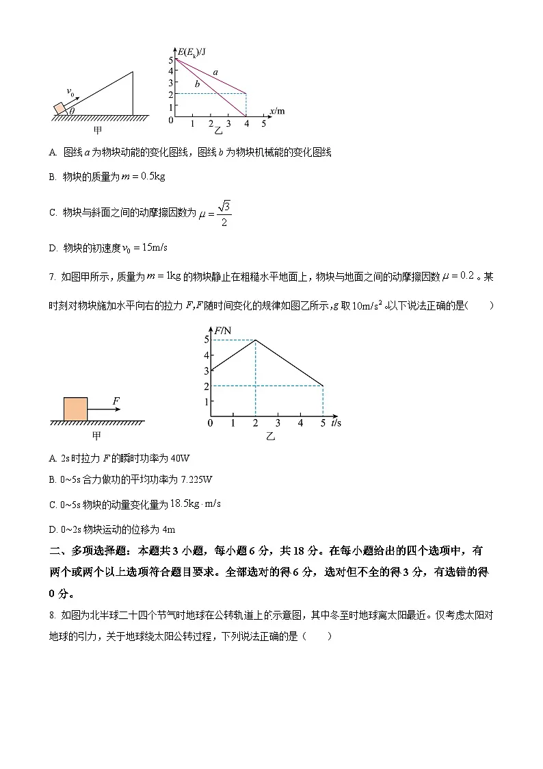 2025届吉林省通化市梅河口市第五中学高三下学期一模物理试题（原卷版+解析版）第3页