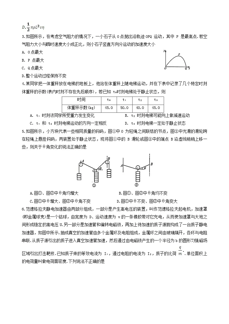 陕西省铜川市2023-2024学年高三上学期第一次模拟考试 物理 含解析第2页