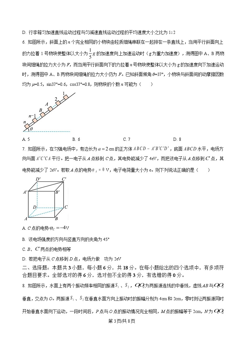 河北省金科大联考2025届高三下学期3月质量监测物理试题（原卷版）第3页