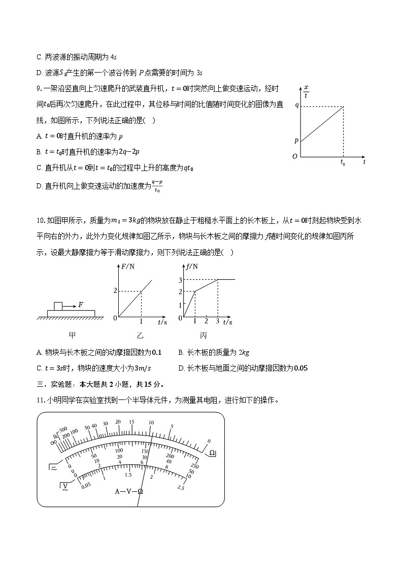 河北省保定市博野县2024-2025学年高三下学期3月联考物理试卷【含答案】第3页