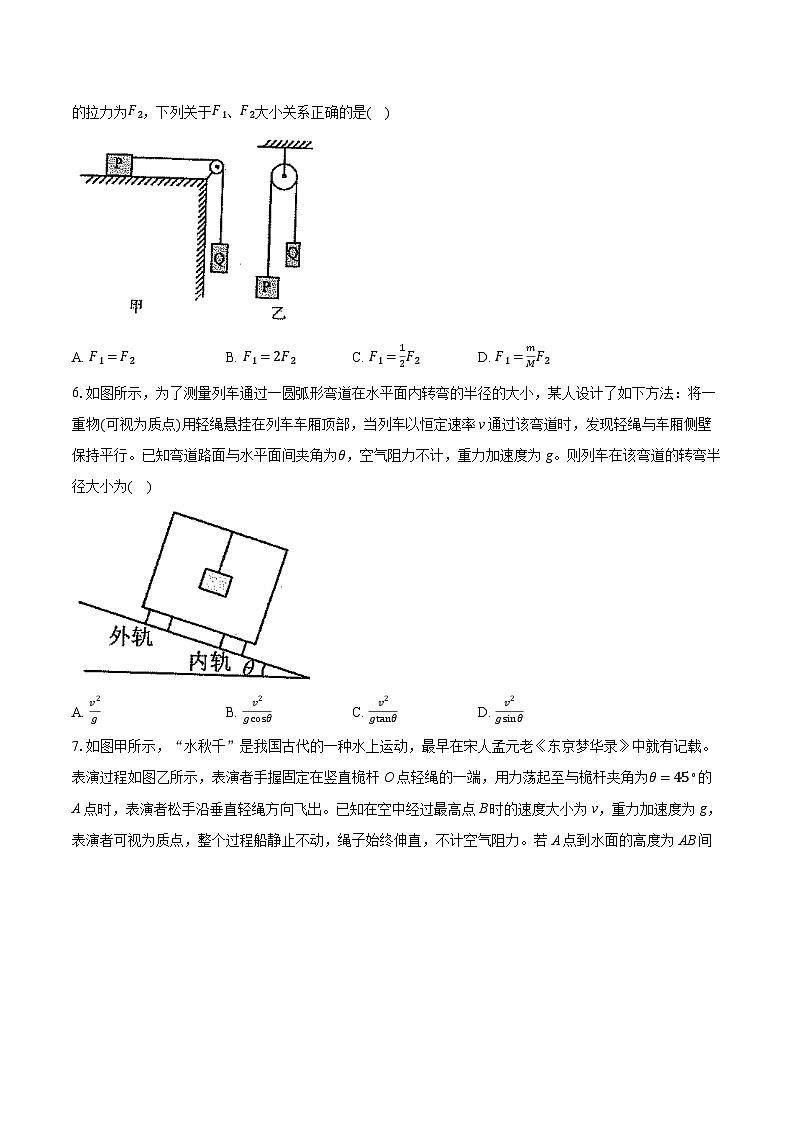 湖北省问津教育联合体2024-2025学年高一下学期3月联考物理试卷【含答案】第3页