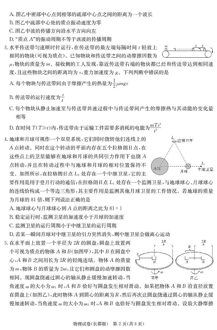 湖南长郡中学2025届高三下学期月考卷（八）物理试题（含答案）第2页
