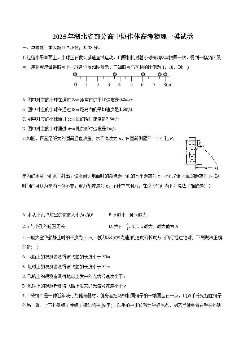 2025年湖北省部分高中协作体高考物理一模试卷（含详细答案解析）第1页