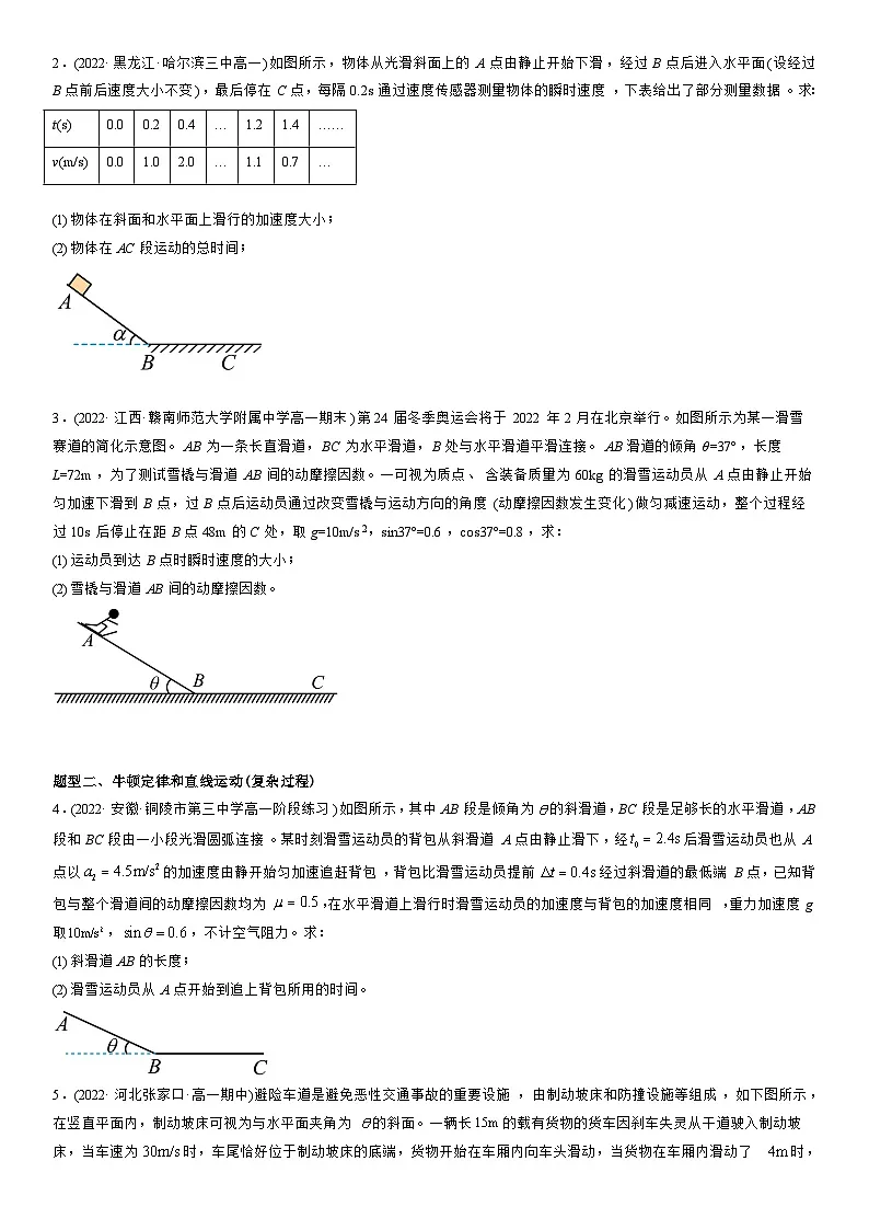 4.5 牛顿运动定律的应用-高一物理精讲与精练高分突破考点专题系列（人教版2019必修第一册）第2页