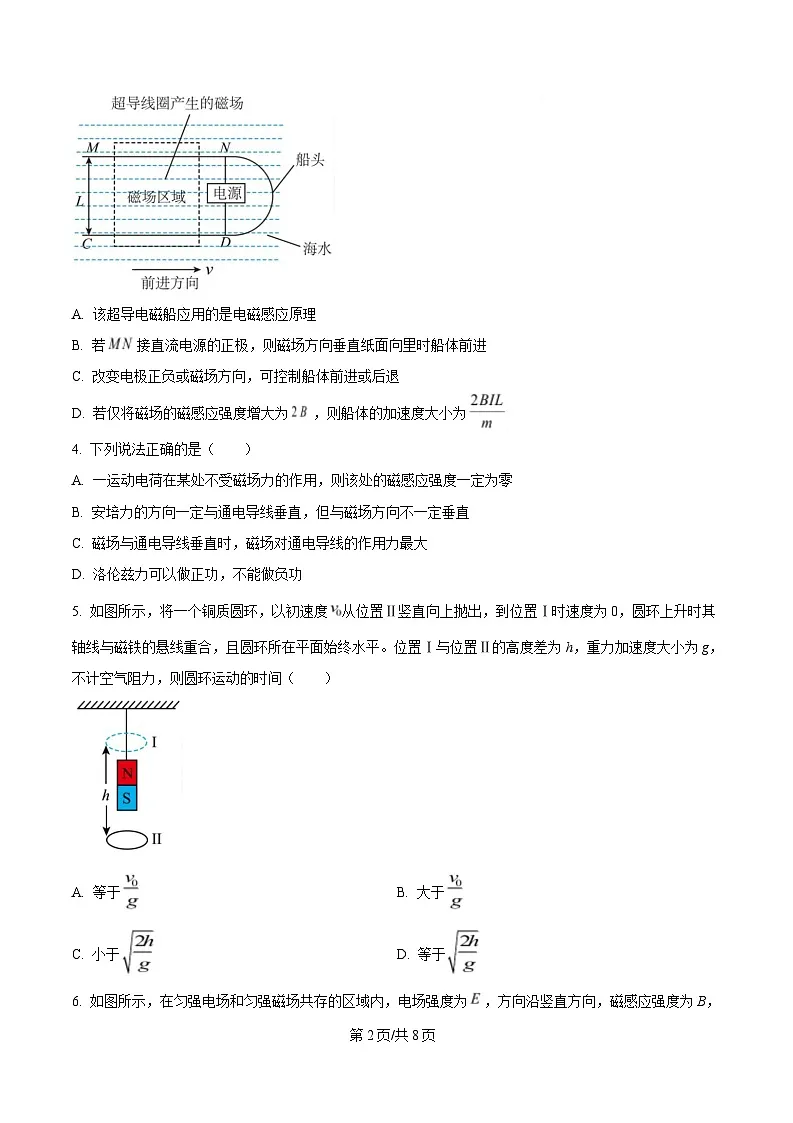 四川省凉山州民族中学2024-2025学年高二下学期3月月考物理试题（原卷版）第2页