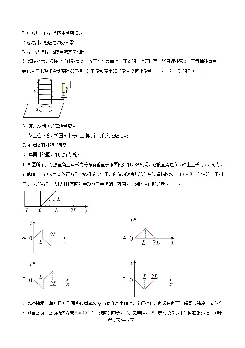 四川省绵阳南山中学2024-2025学年高二下学期3月月考物理试题（原卷版）第2页