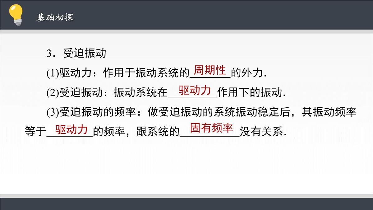 人教版高中物理选择性必修一 2-6《受迫振动 共振》课件第5页