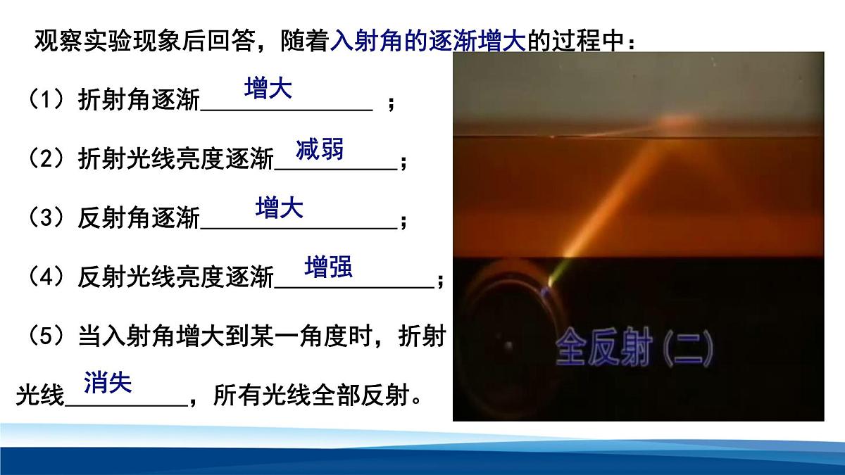 人教版高中物理选择性必修一  4-2全反射-课件第8页