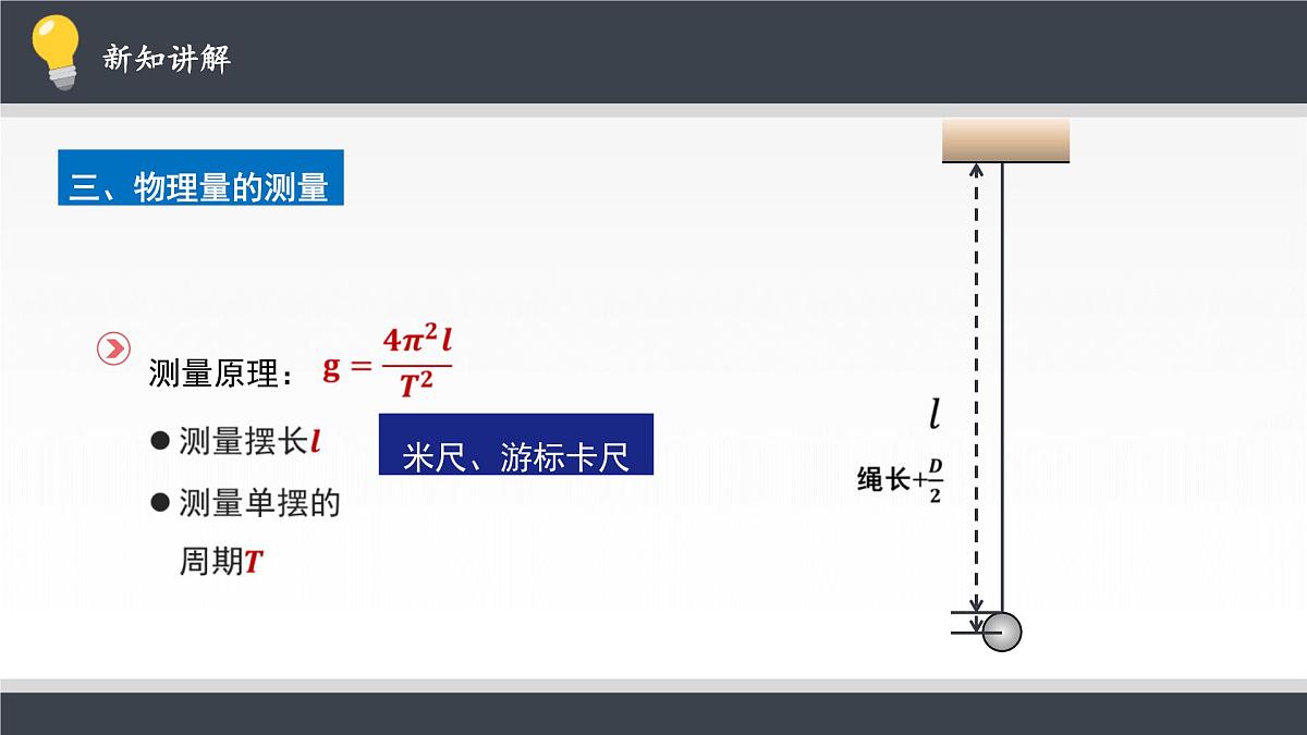 人教版高中物理选择性必修一 2-5《实验：用单摆测量重力加速度》-课件第4页