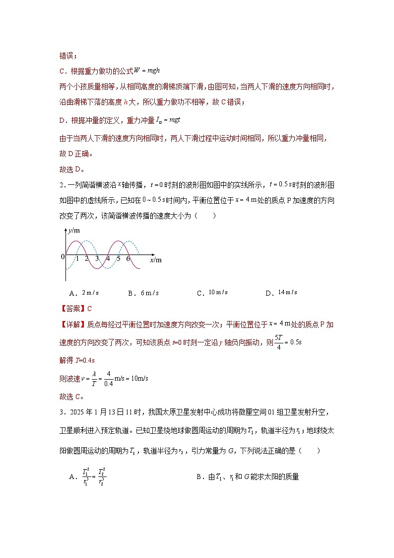 2025年高考第三次模拟考试卷：物理（河南卷）解析版第2页